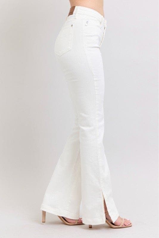 Judy Blue Full Size High Waist Side Slit Slim Bootcut Jeans Plus Size