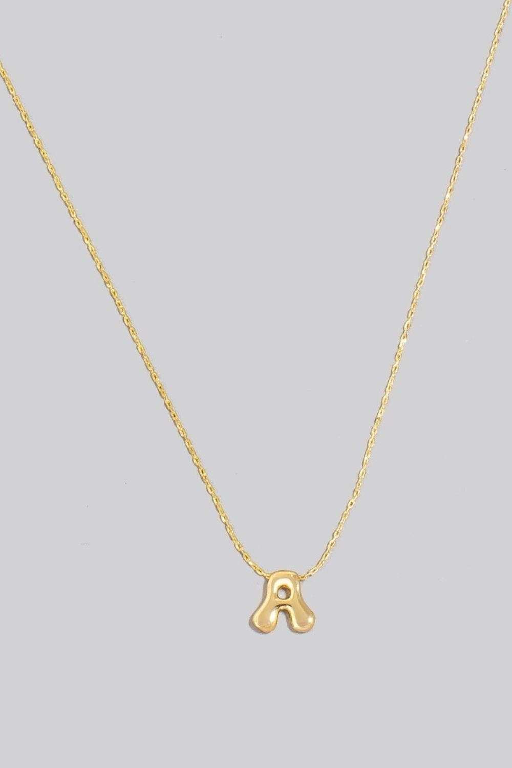 Fame Gold Dipped Bubble Letter Pendant Necklace *Final Sale*