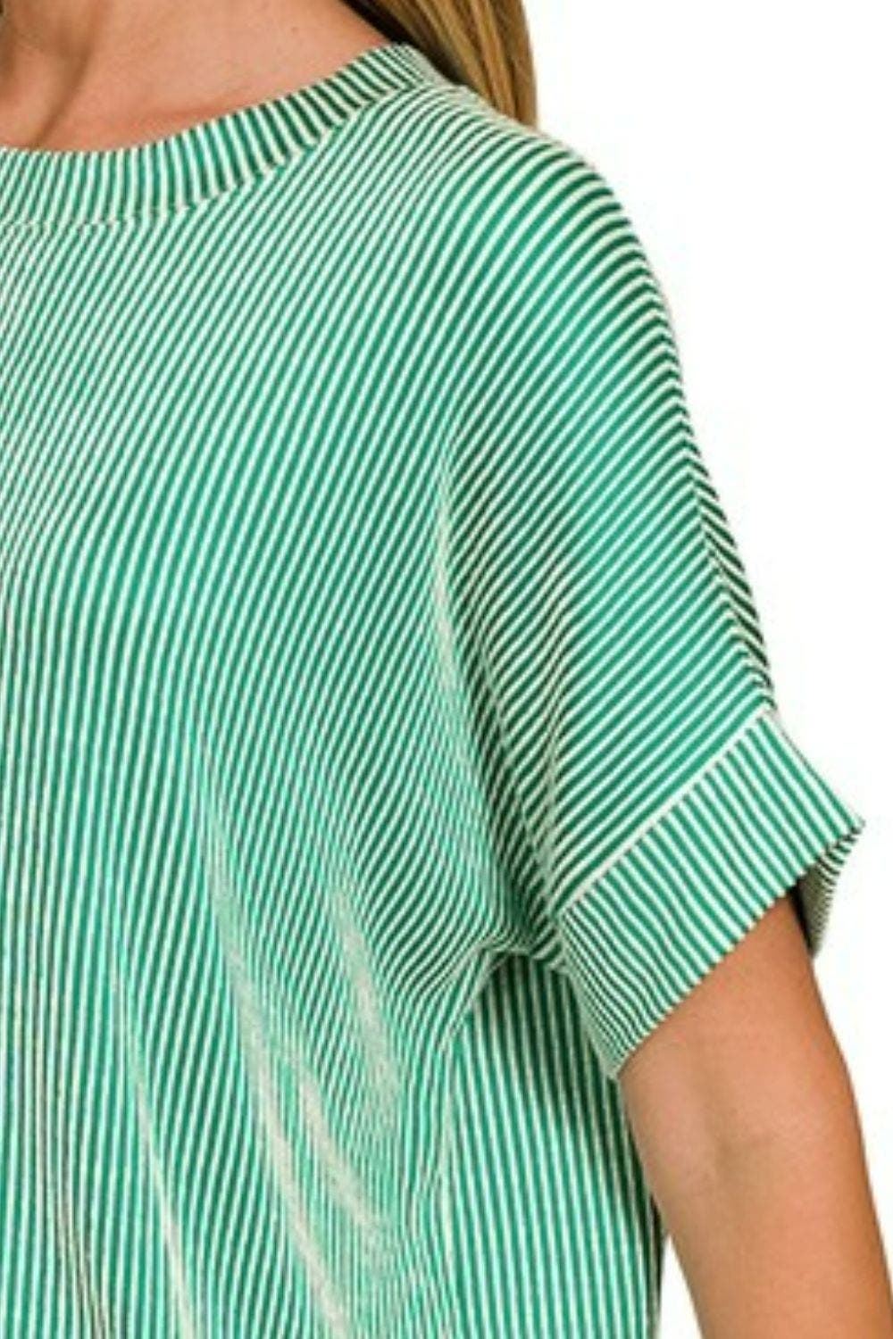 Zenana Corded Rib Short Sleeve T-Shirt