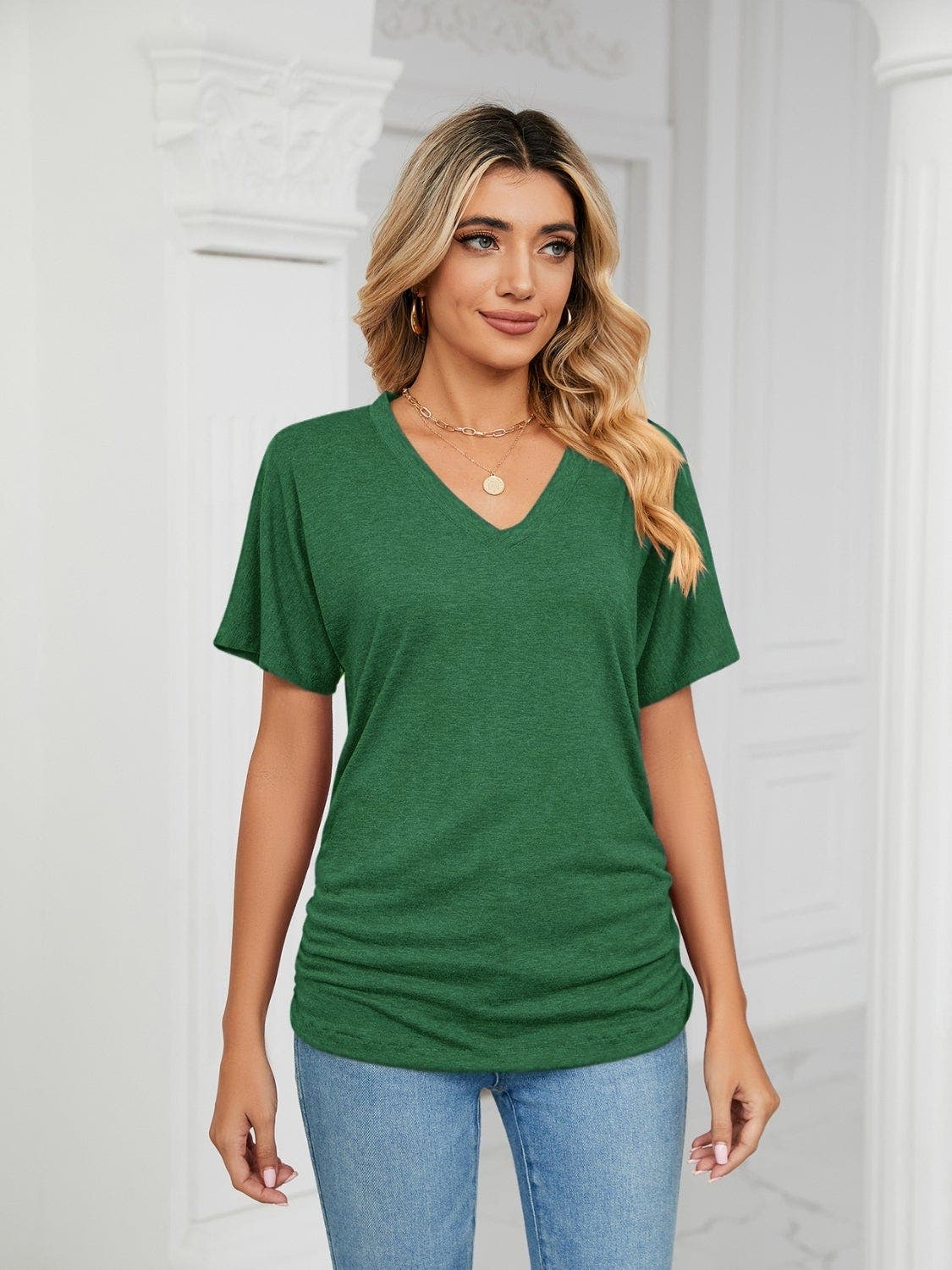V-Neck Short Sleeve T-Shirt