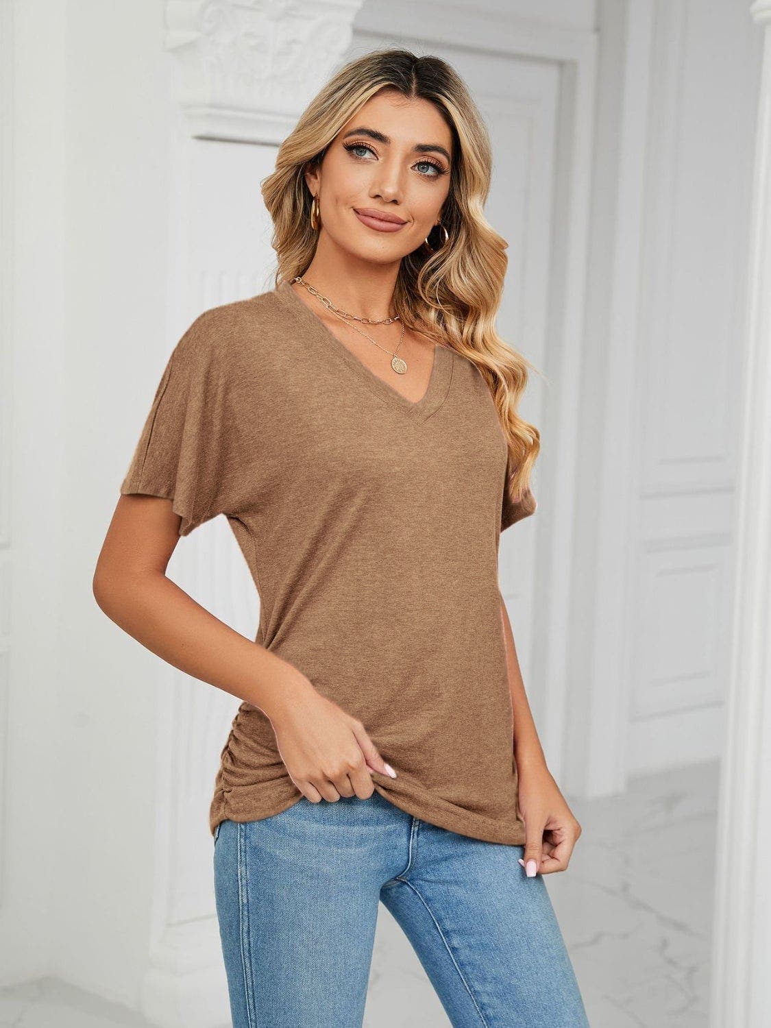 V-Neck Short Sleeve T-Shirt