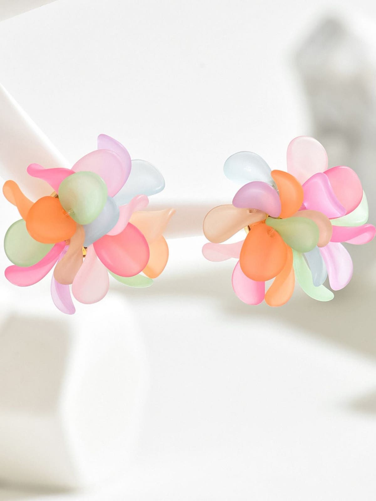 Acrylic Colorful Flower Stud Earrings *Final Sale*