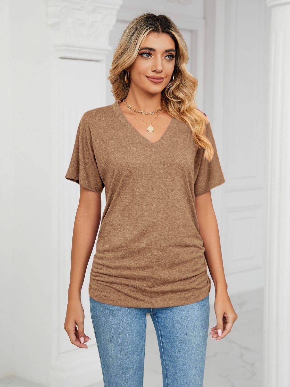 V-Neck Short Sleeve T-Shirt