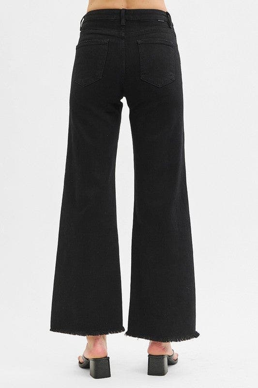 RISEN Full Size Tummy Control High Rise Wide Jeans Plus Size