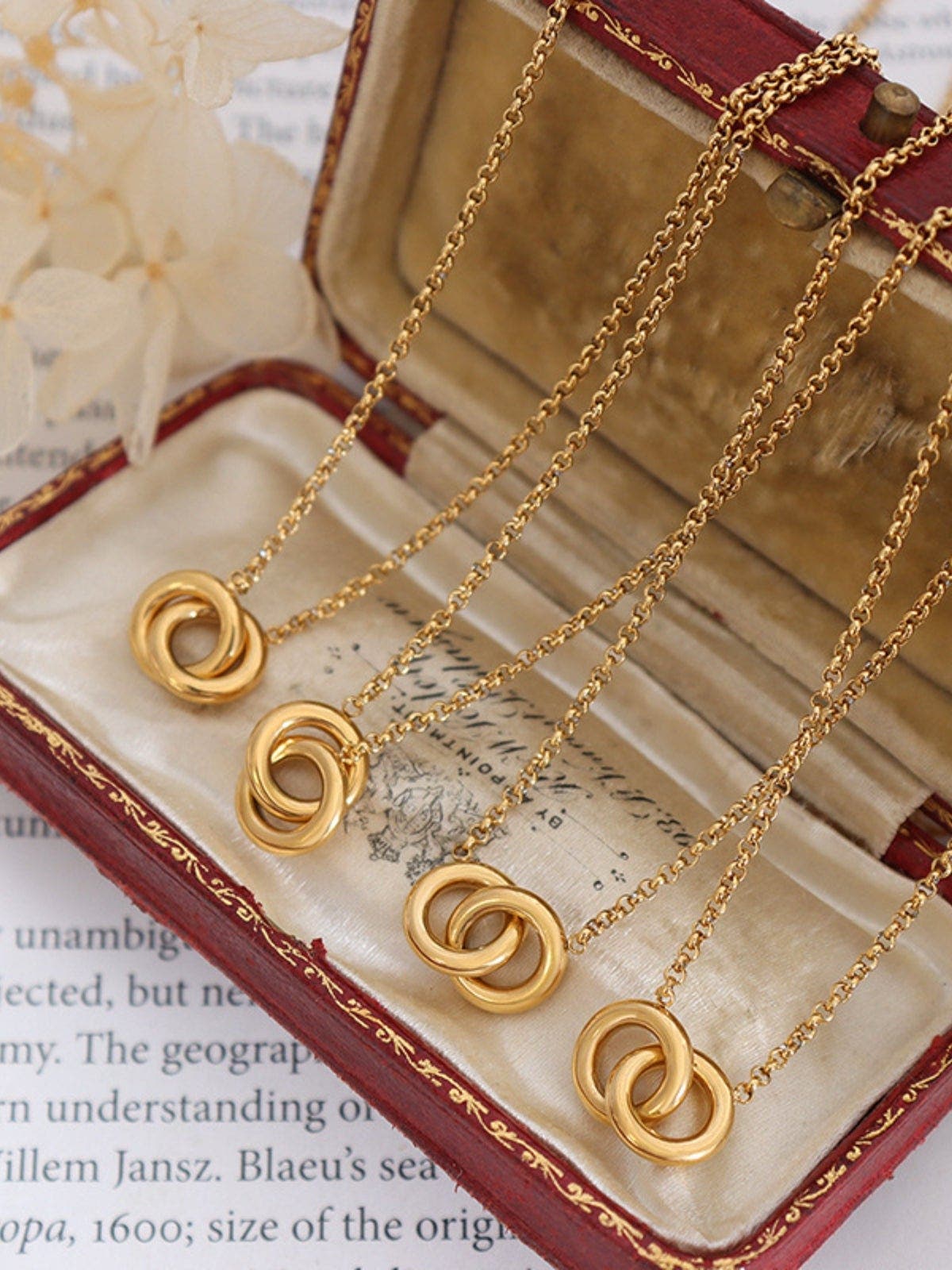 18K Gold-Plated Titanium Steel Hoop Pendant Necklace *Final Sale*