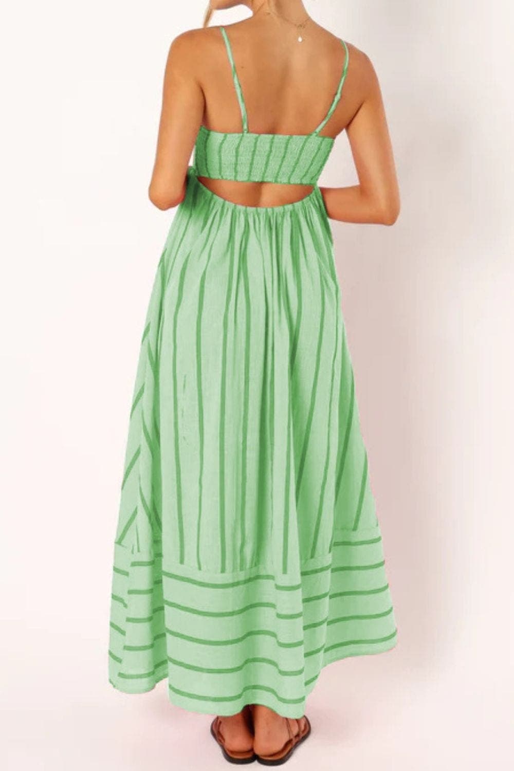 Striped Square Neck Cami Dress