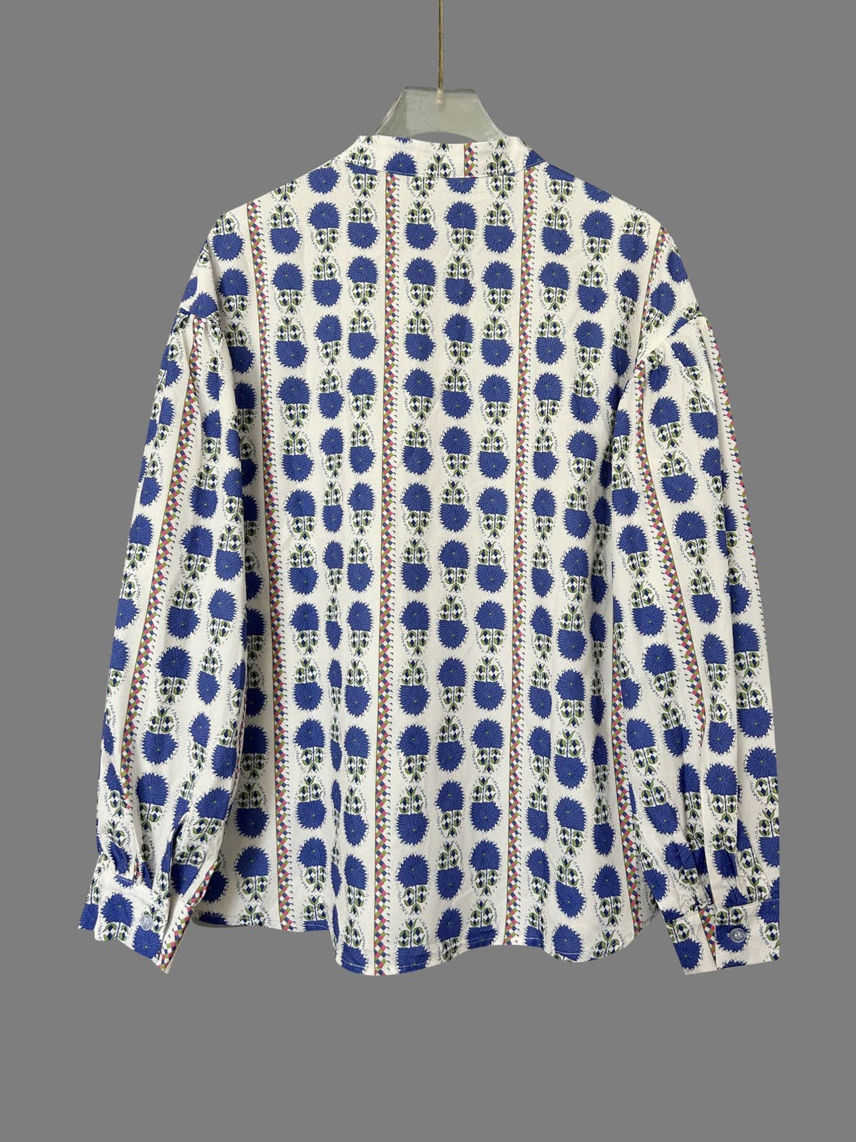 Printed Button Up Long Sleeve Shirt