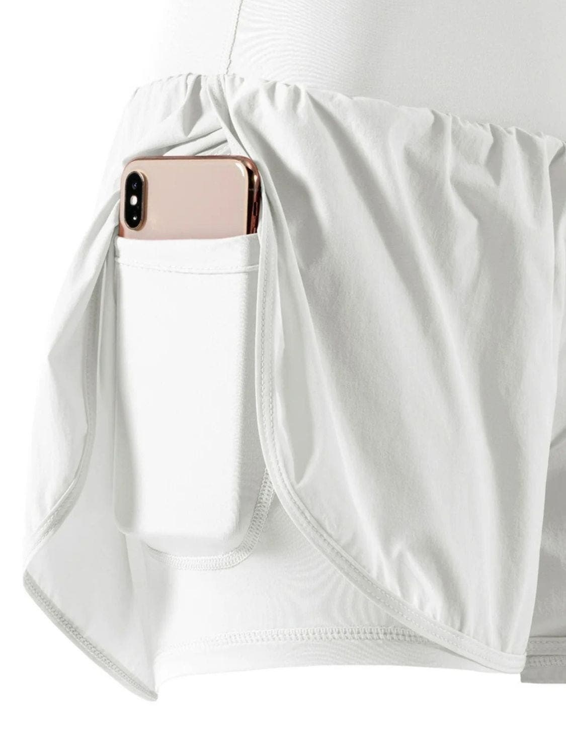 Pocketed High Waist Active Shorts