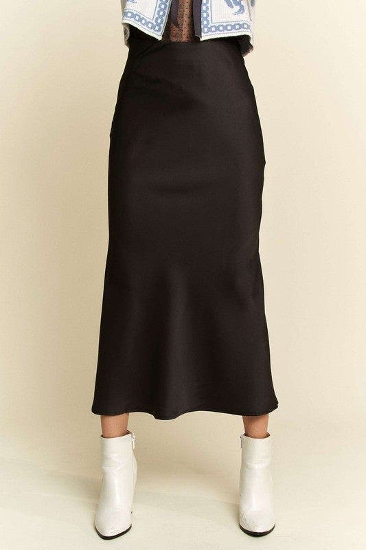 Davi & Dani High Waist Midi Skirt