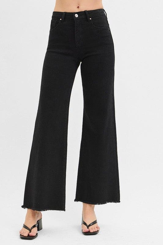 RISEN Full Size Tummy Control High Rise Wide Jeans Plus Size