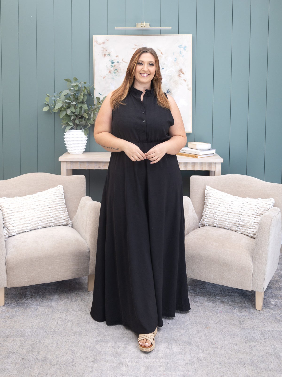 chinese dress ladies Wholesale Plus Size Faux Wrap Floral Print Maxi Dress Black Mauve for Sale