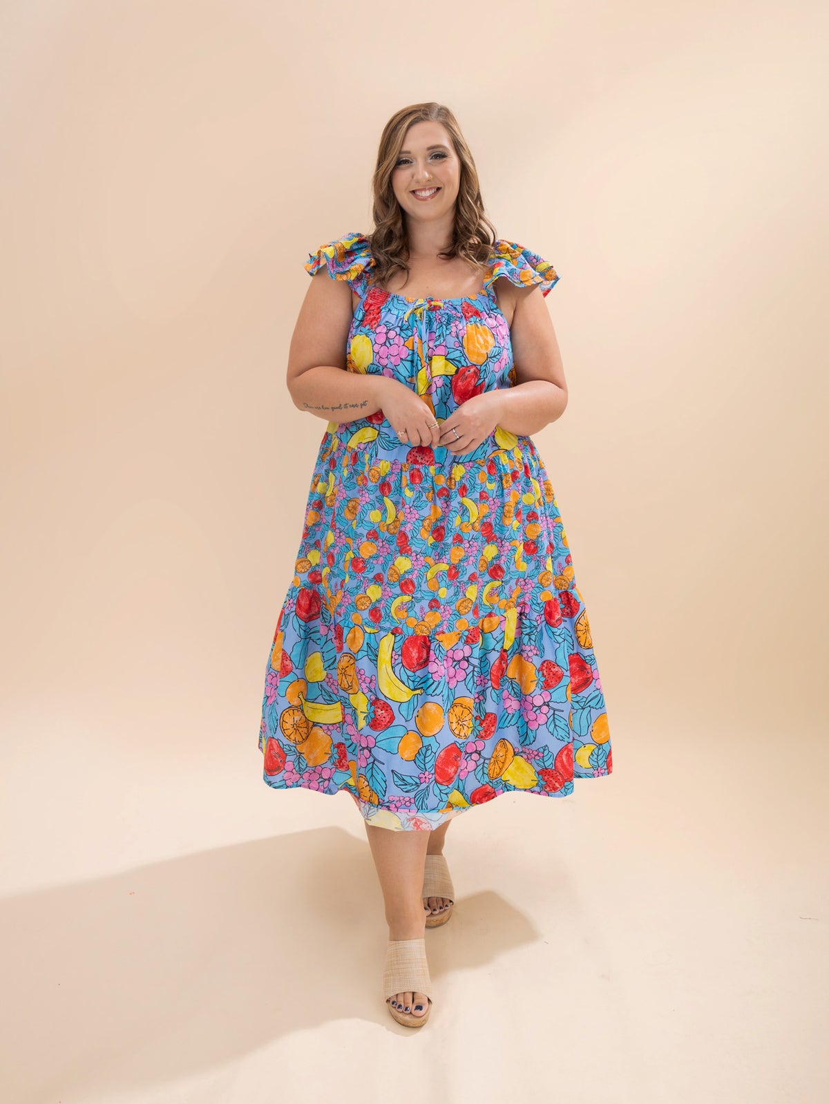 3xl midi dress Perfect Bouquet Midi Dress (S-3XL) The Sassy Owl Boutique