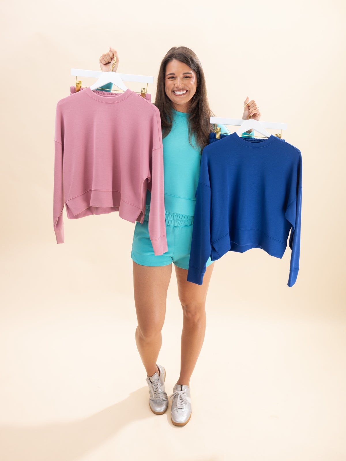 Zenana Scuba Half Zip Pullover Sweatshirt
