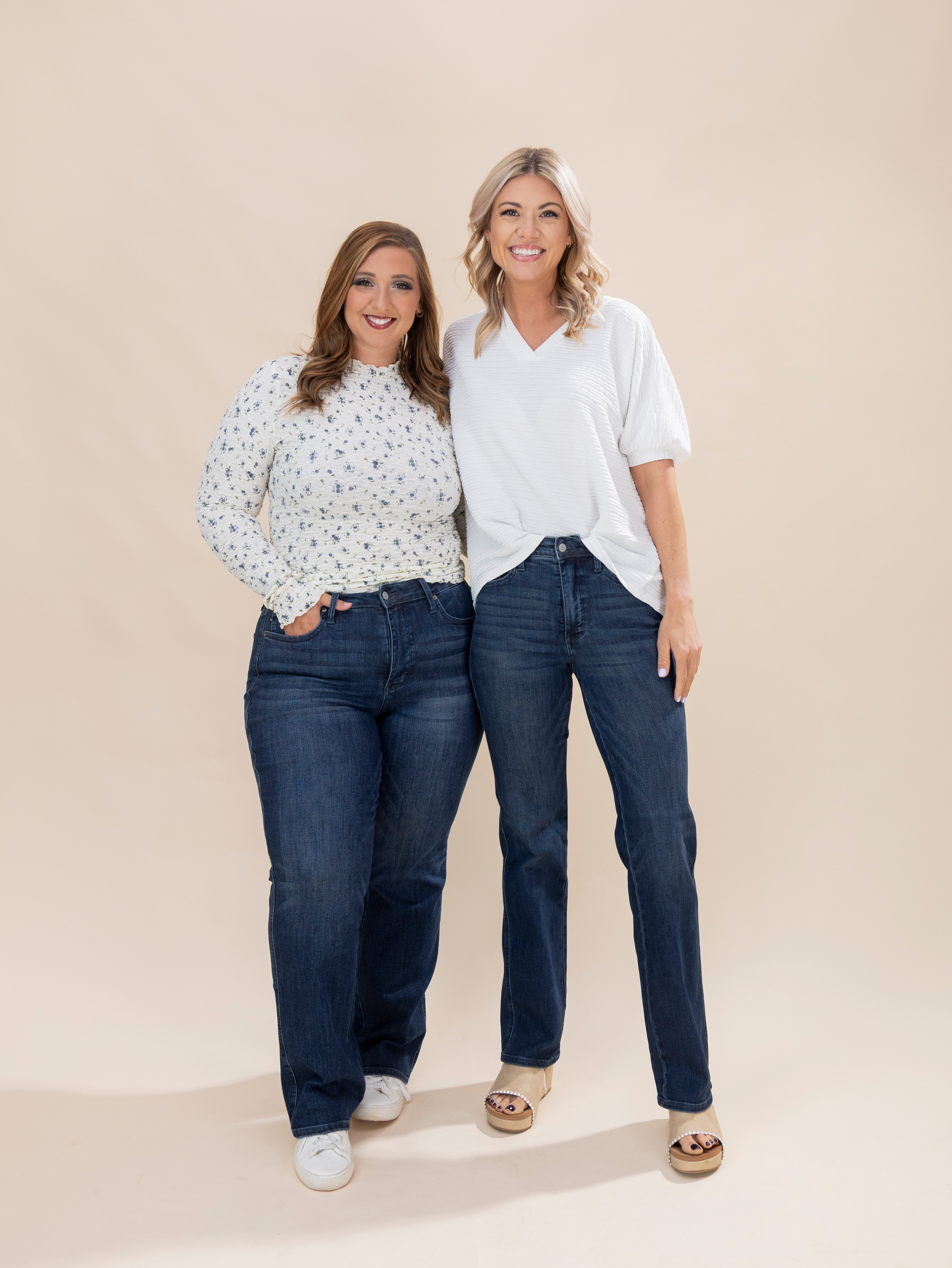 Zenana Acid Wash Frayed Hem Wide Leg Jeans | S-XL | Great