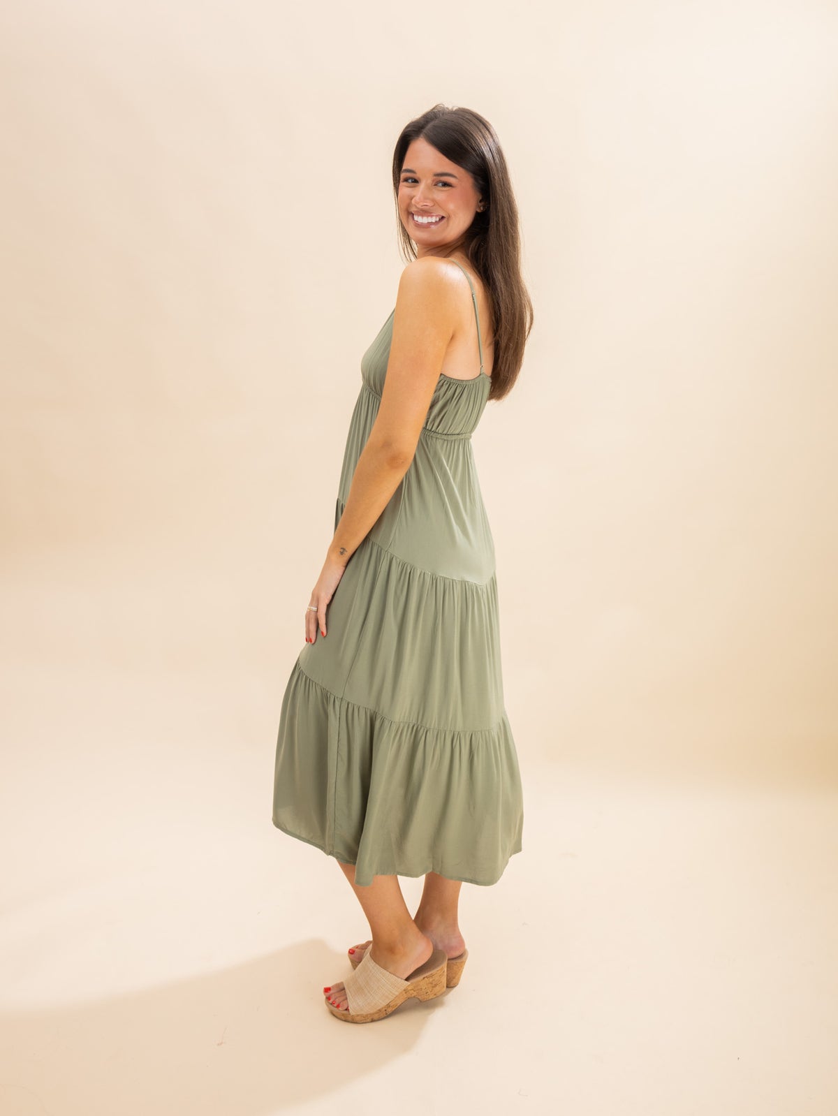Zenana Woven Tiered Cami Midi Dress | S - L *Final Sale* | Great Fashion.  Amazing Deals. | Discount Divas Women's Clothing Boutique