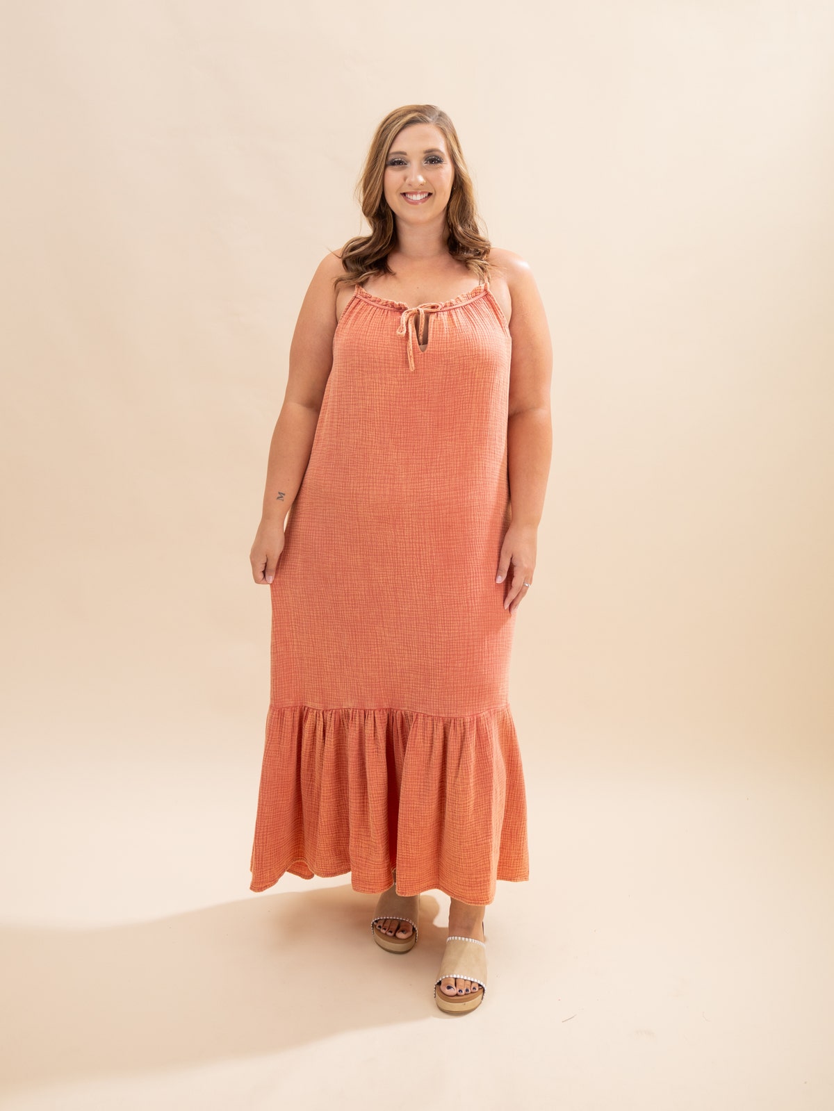 Ruffle Cotton Gauze Maxi Dress | S-L | Great Fashion. Amazing Deals. |  Discount Divas Women's Clothing Boutique