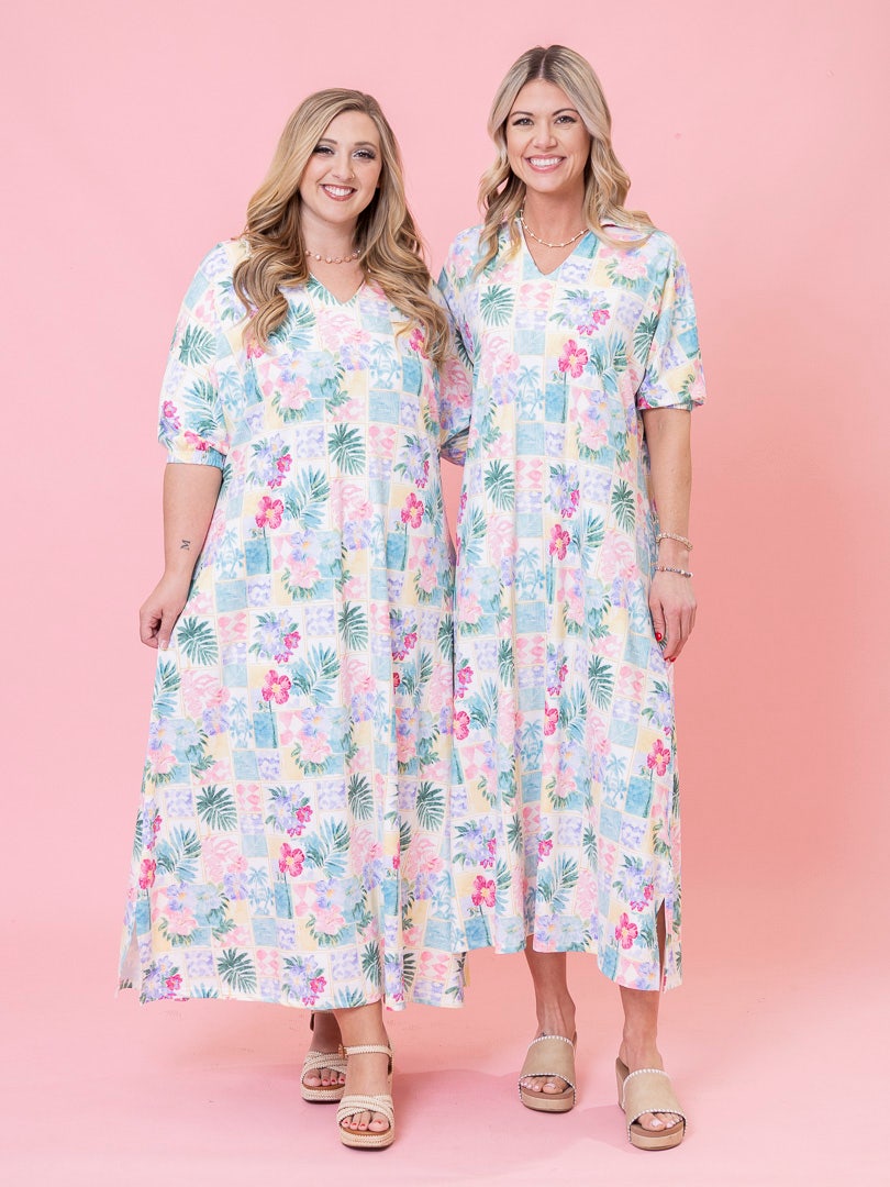Luxe Wrinkle Free Tropical Maxi Dress by DD Design | S-3XL | Great Fashion.  Amazing Deals. | Discount Divas Women's Clothing Boutique