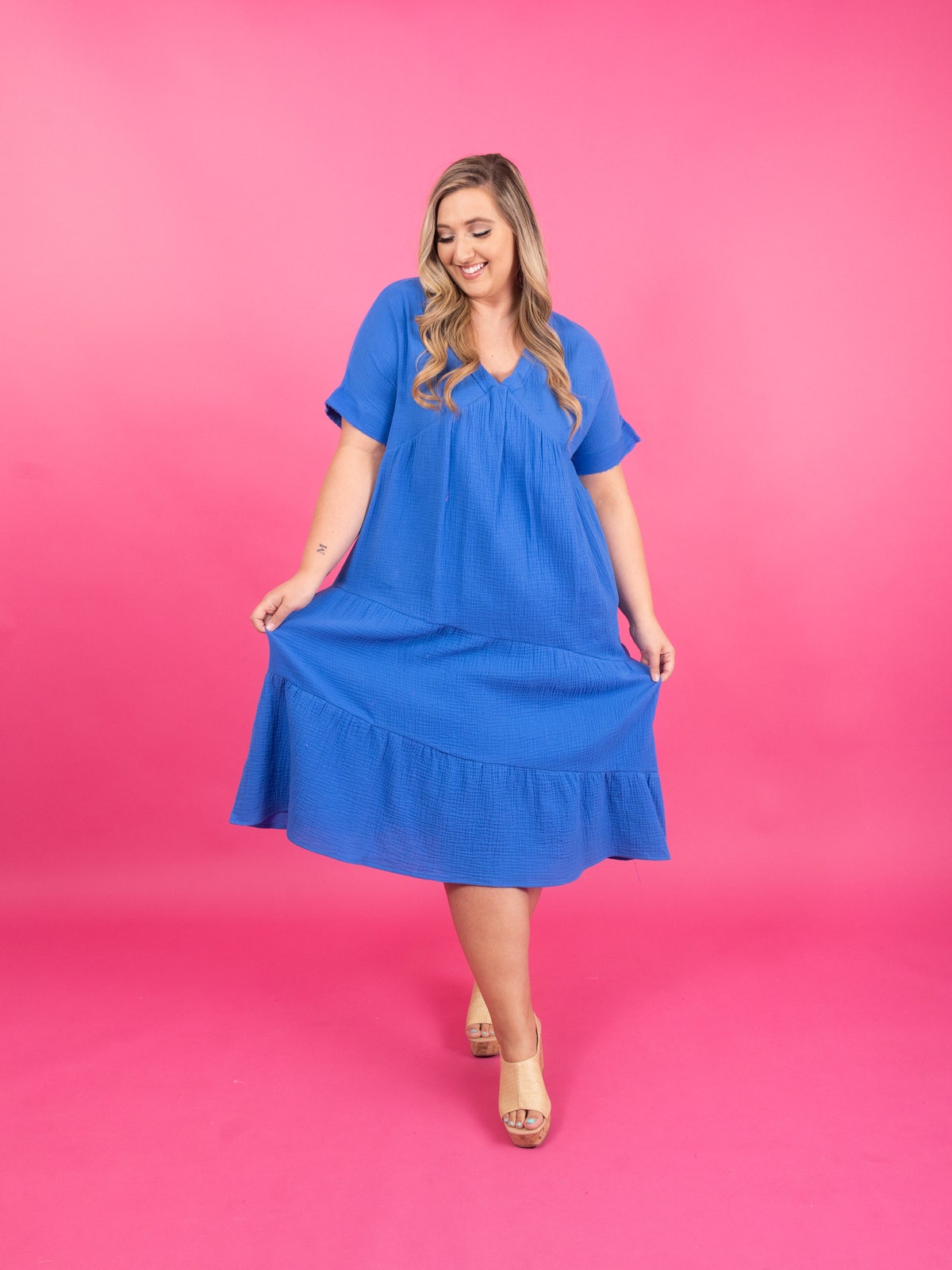 halter dress midi length Glamorous Plus Size Glittery Halter Neck Midi Wedding Guest Dress