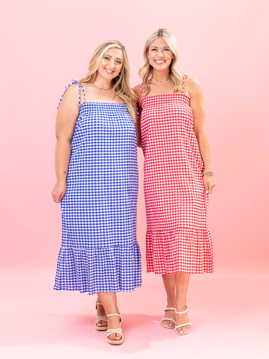 americana maxi dress KJP Women's Seaside Americana Cotton Maxi Dress in Red, White and Blue 2