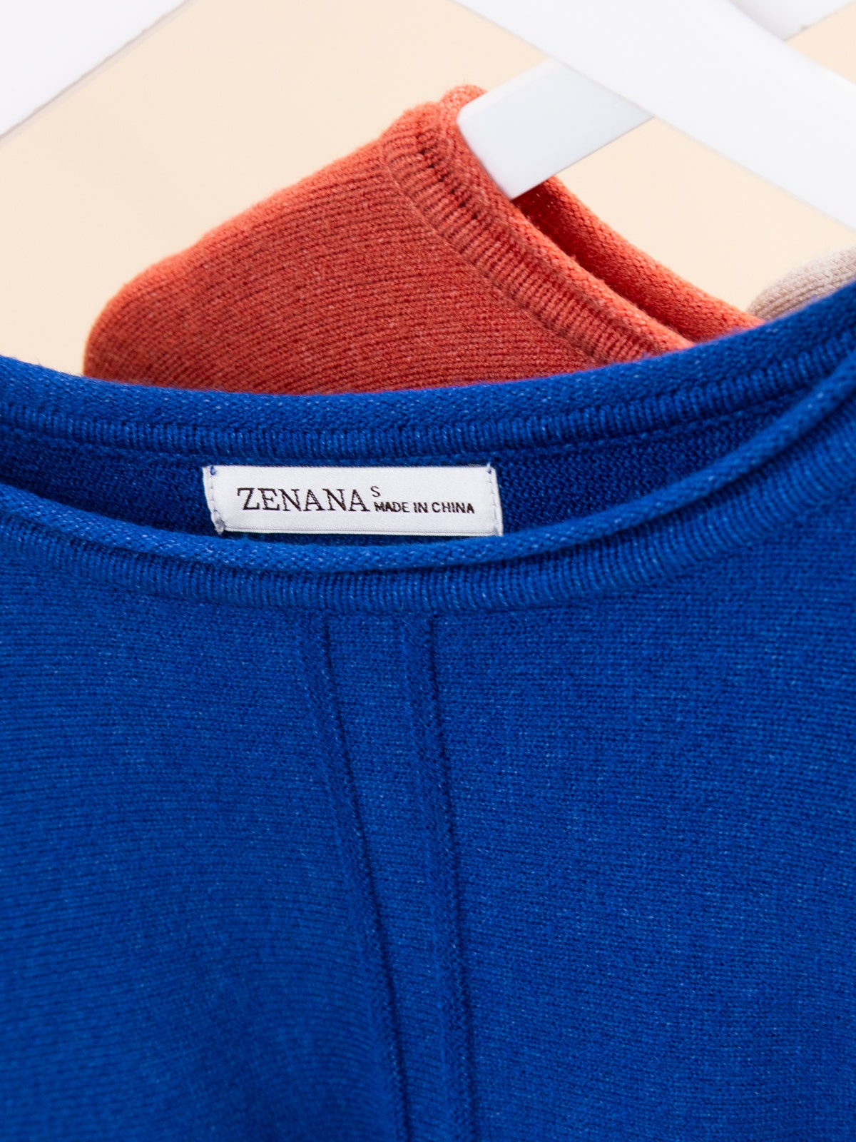 Front Seam Round Neck Knit Sweater in Ash Mocha main image 0
