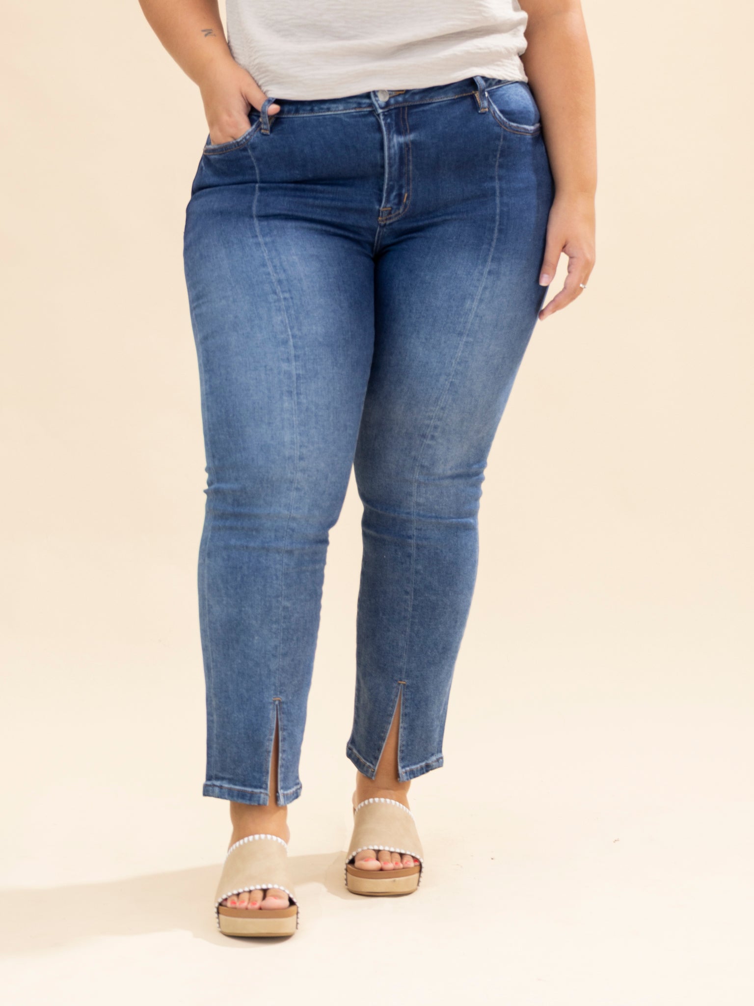 【INCHANT ME】662 Three Cut Brush Long Wide Denim INCHANT ME】662 Three Cut Brush Long Wide Denim (INCHANT ME