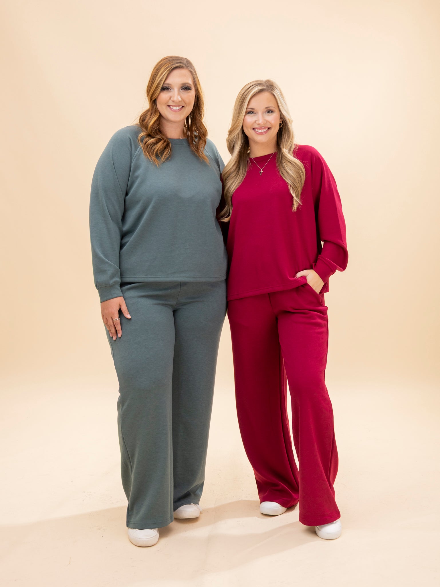 Zenana Scuba Crew Neck Pullover & Pant Set | S-3X *Final Sale Zenana Scuba Crew Neck Pullover & Pant Set | S-3X *Final Sale