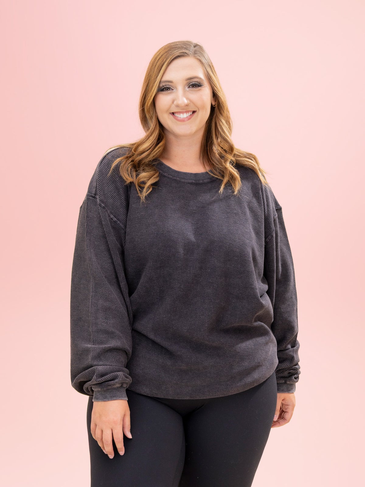 100% Cotton Washed Ribbed Pullover by DD Design | S-3X *Final Sale 