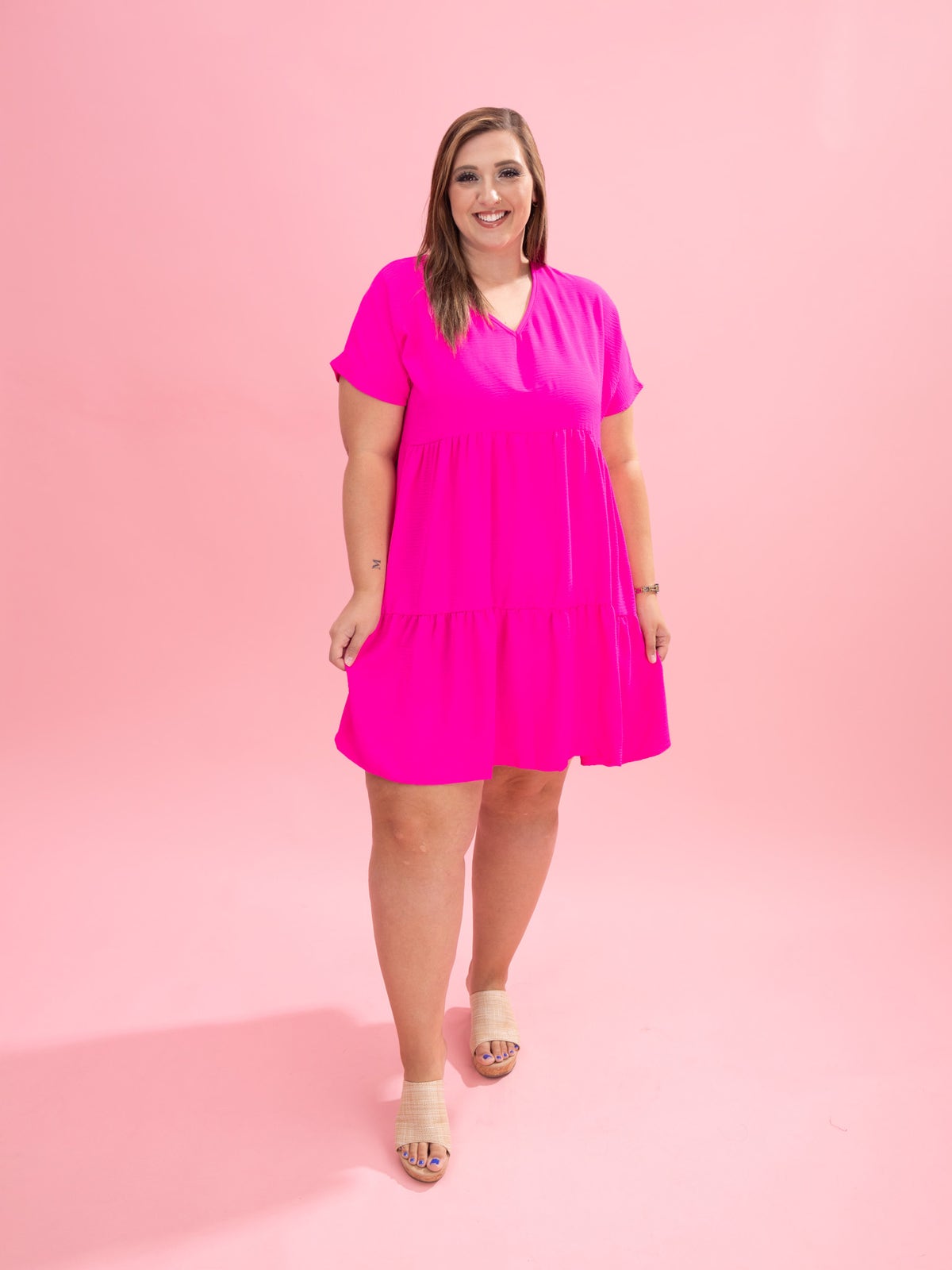 Airflow Tiered Knee Length Dress by DD Design | S-3XL *Final Sale*