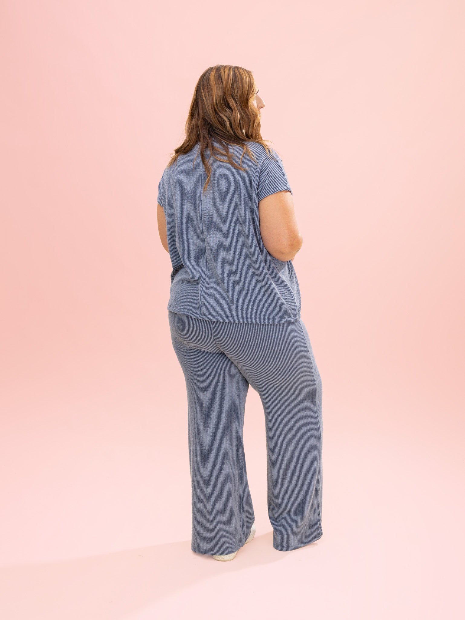 Zenana Raised Rib Mock Neck Tee & Pant Set | S-L | Great