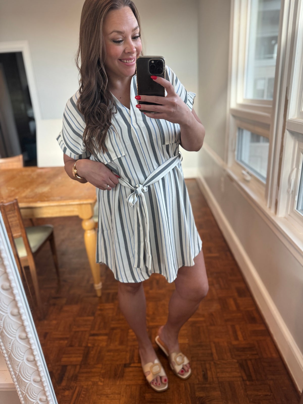 belted shirt dress short sleeve Women's White Floral Short Sleeve Belted Shirt Dress FineLook