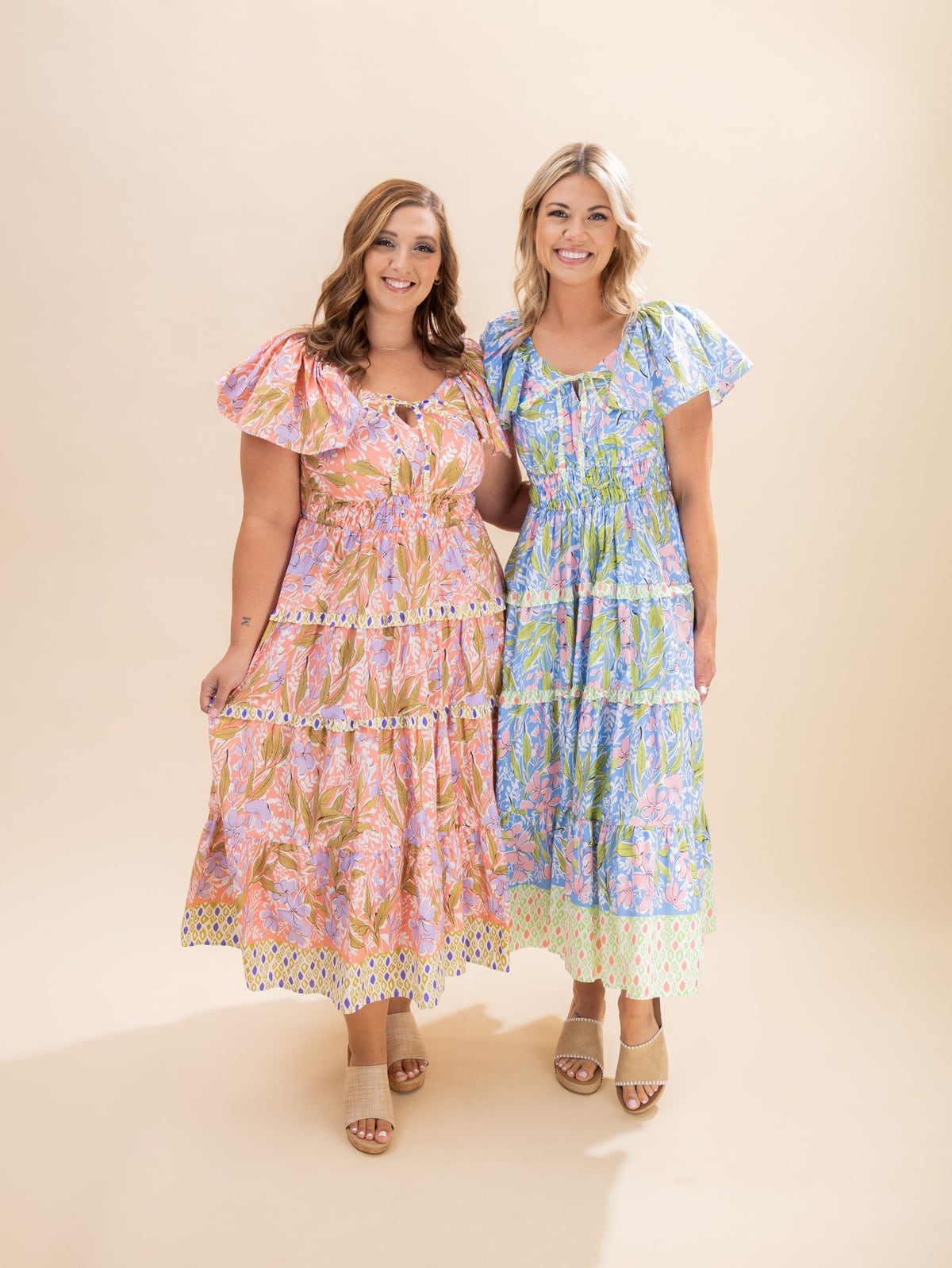 green emerald velvet dress UMGEE Mix Floral Tiered Midi Dress – Boutique