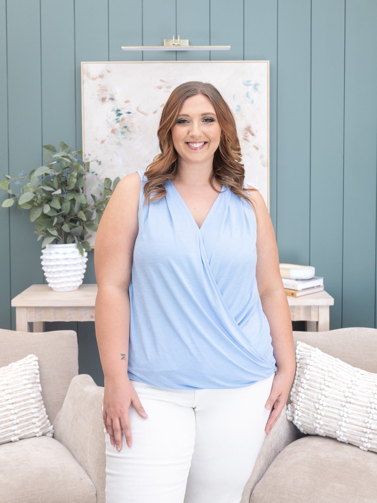The Solid Wrinkle Free Lizzie Top - Chocolate (Small - 3X)