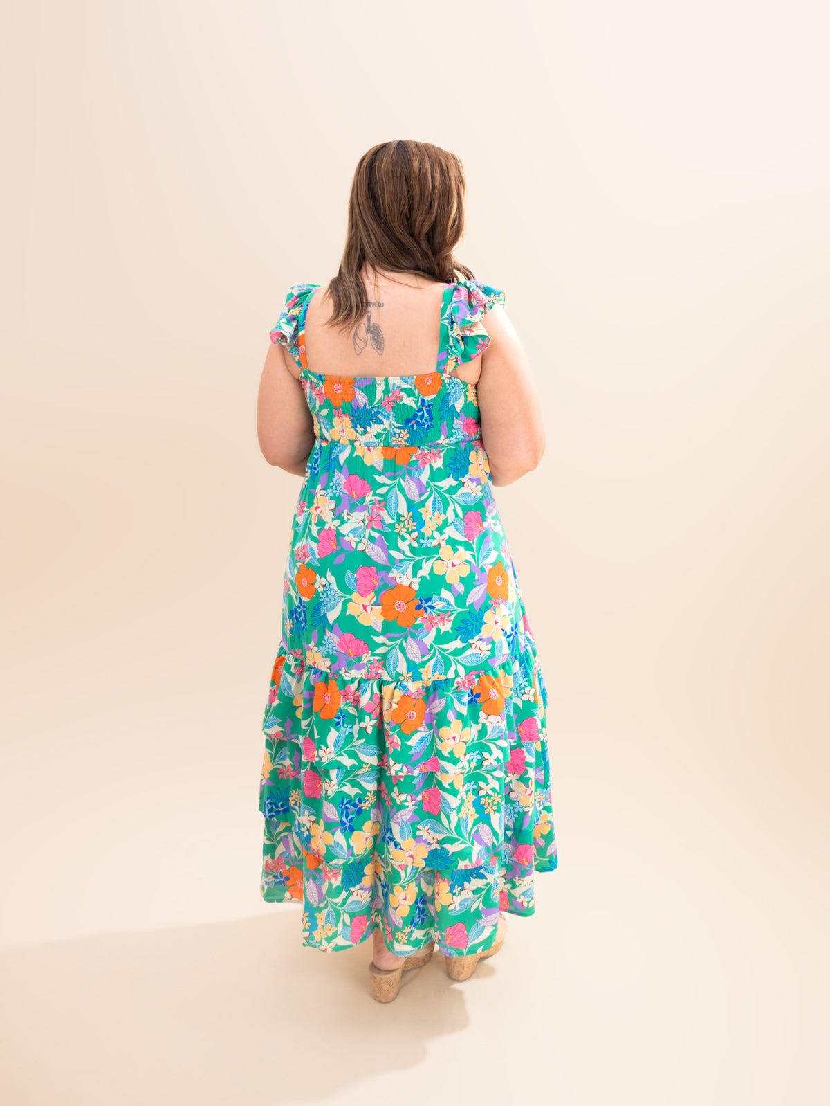 chinese dress ladies Provence Bloom Tiered Maxi Dress Floral Blue main image 1