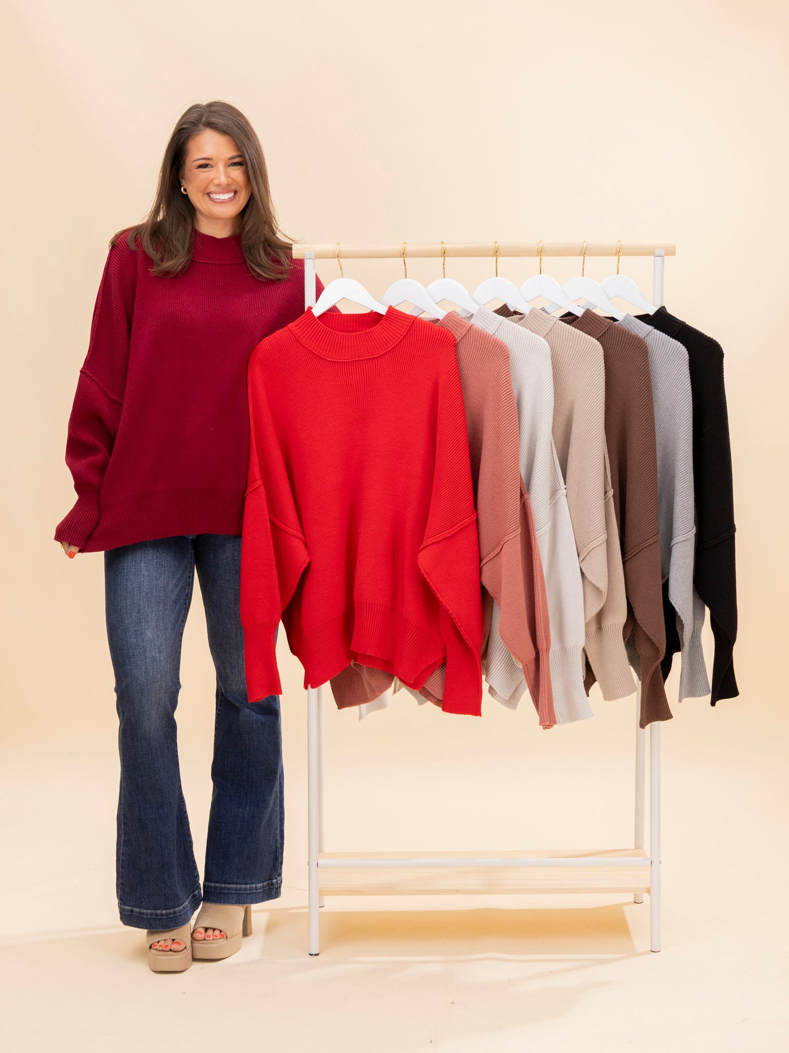 ひな Zenana Side Slit Oversized Sweater | S/M-2X/3X | Great