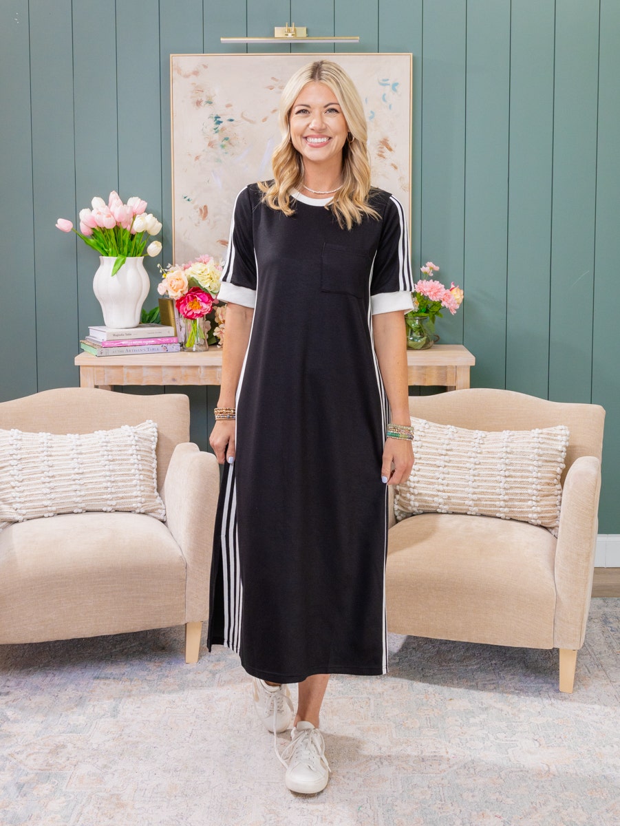 Sporty Chic Casual Maxi Dress