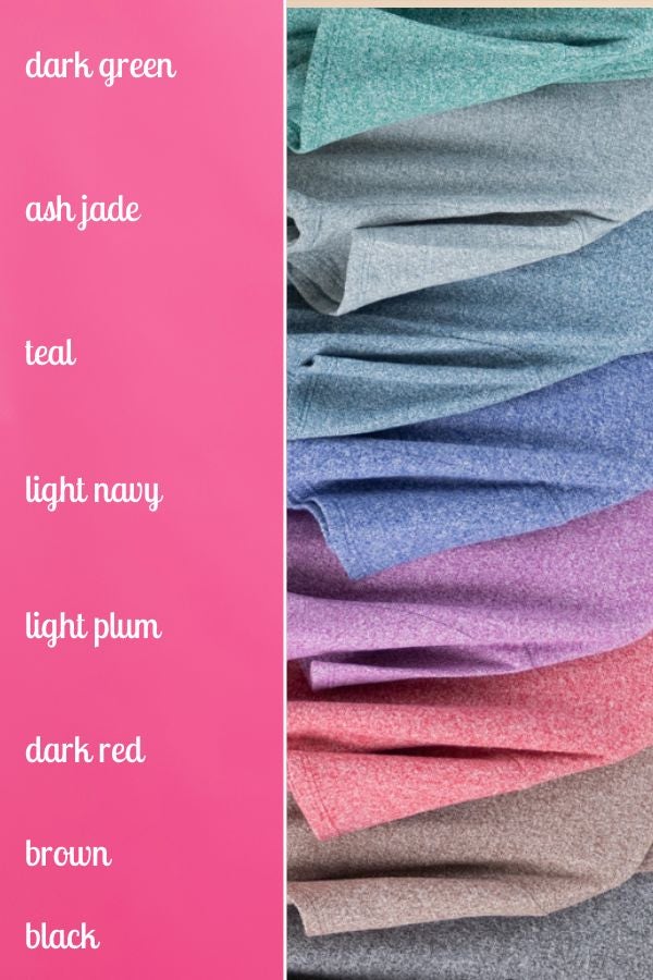 Zenana Soft Melange Short Sleeve Tee & Long Pant Set | S-XL Zenana Soft Melange Short Sleeve Tee & Long Pant Set | S-XL