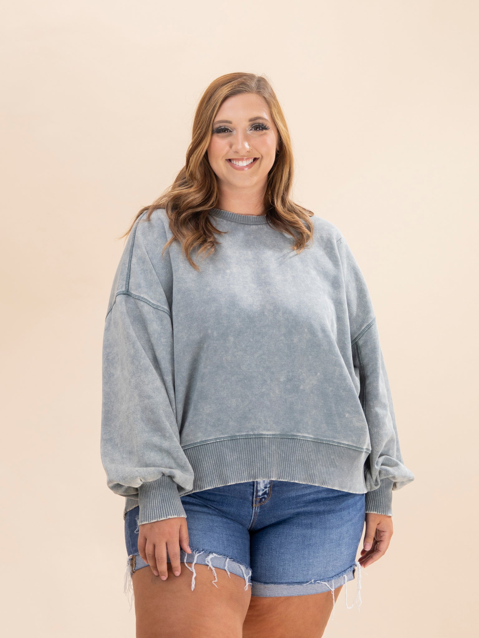 Zenana Acid Wash Fleece Oversized Pullover | S-3X | Great