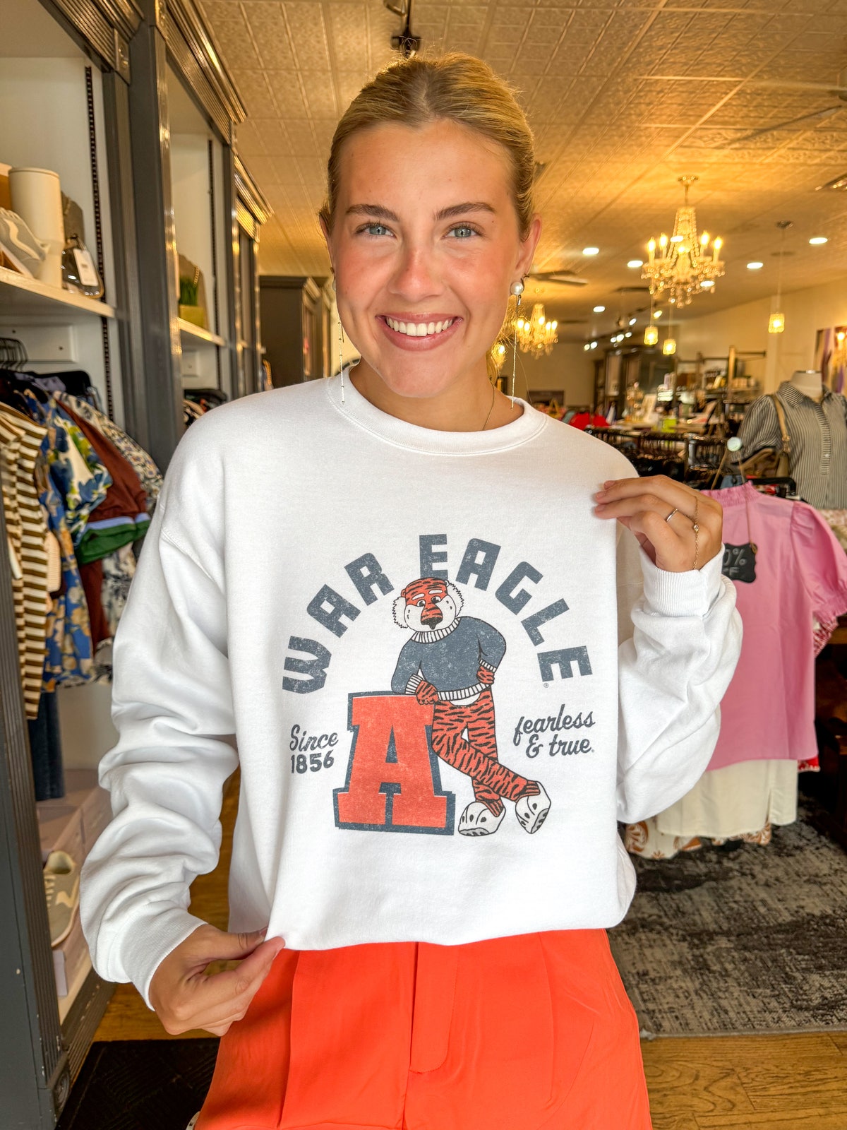 War Eagle White Sweatshirt Ellie Clothing
