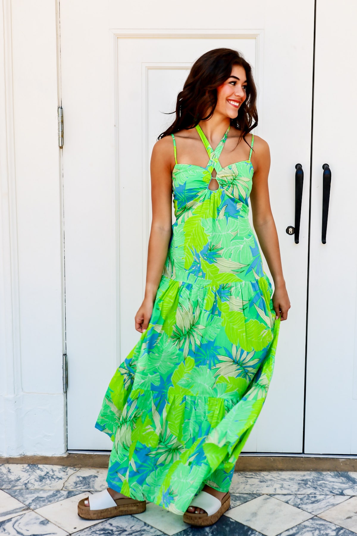 elegant escape dress Island Escape Halter Maxi Dress