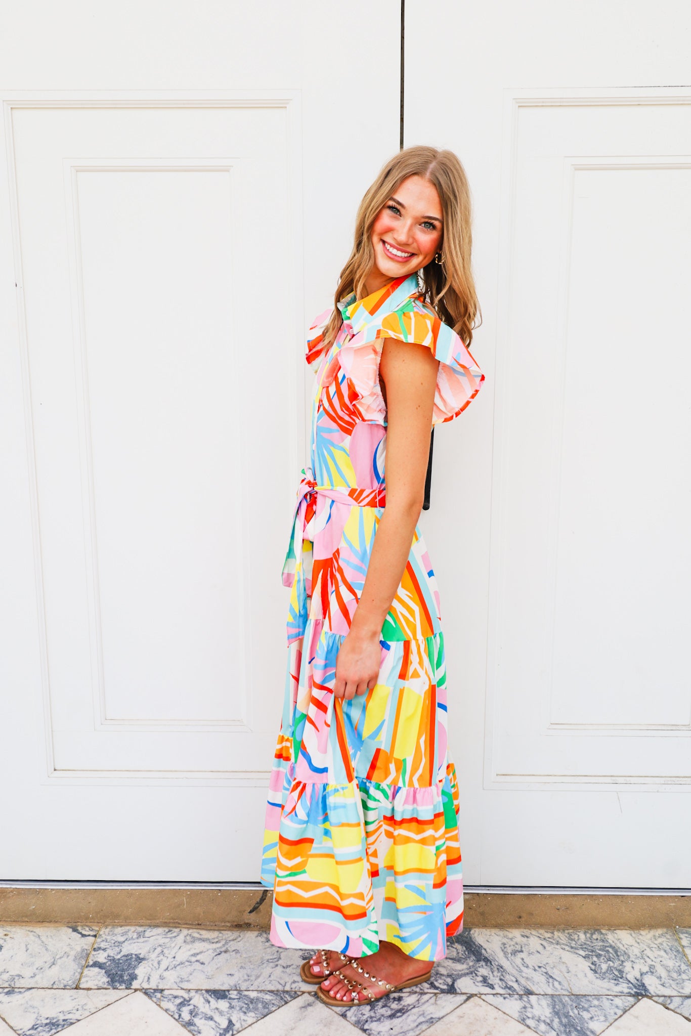 beige coastal escape dress The Escape Linen Midi Dress in Beige main image 1