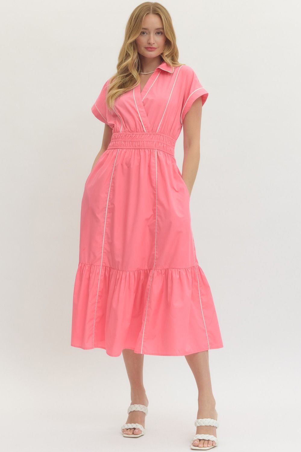 open lace back dress Hot Pink Babydoll Mommy and Me Matching Dresses