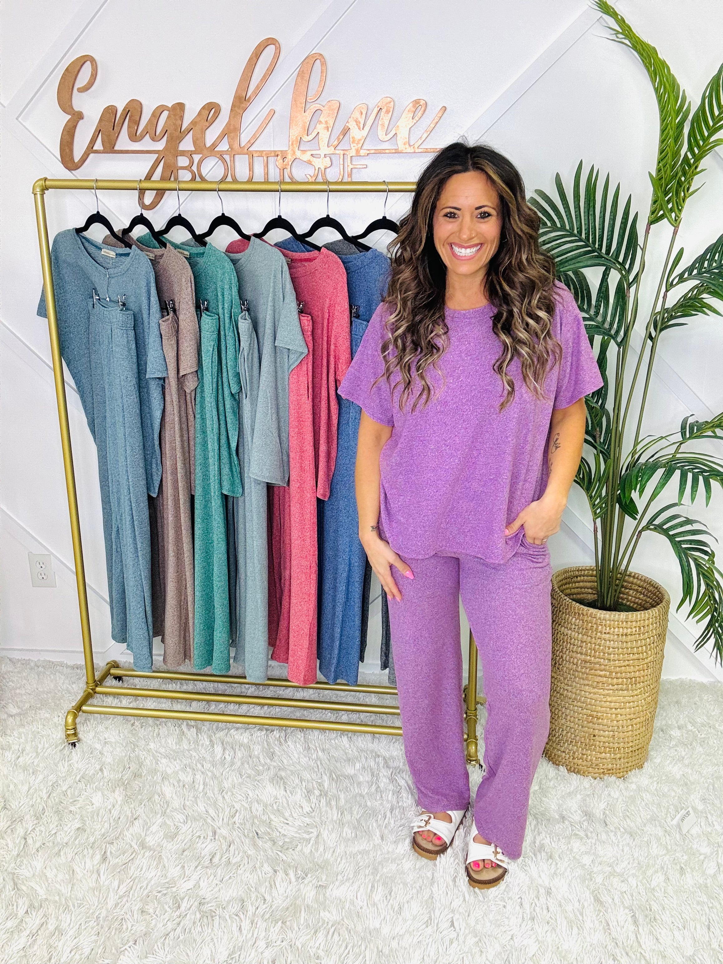 Zenana Melange Matching Set *Final Sale* | Engel Lane Boutique
