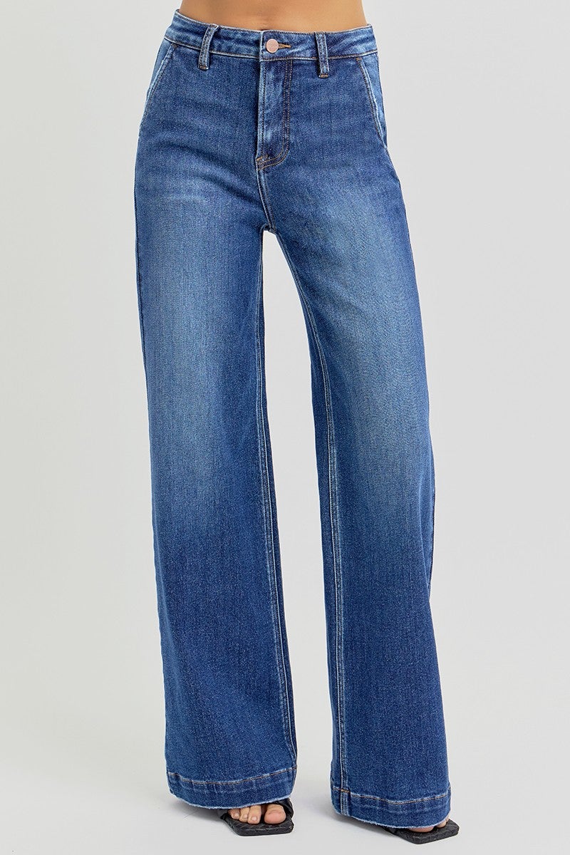 Millie Hi-Rise Wide Slanted Pocket Denim | Risen | Shop Envy