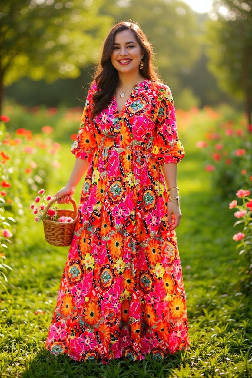 lime lush maxi dress Off White and Black Floral Print Maxi Dress