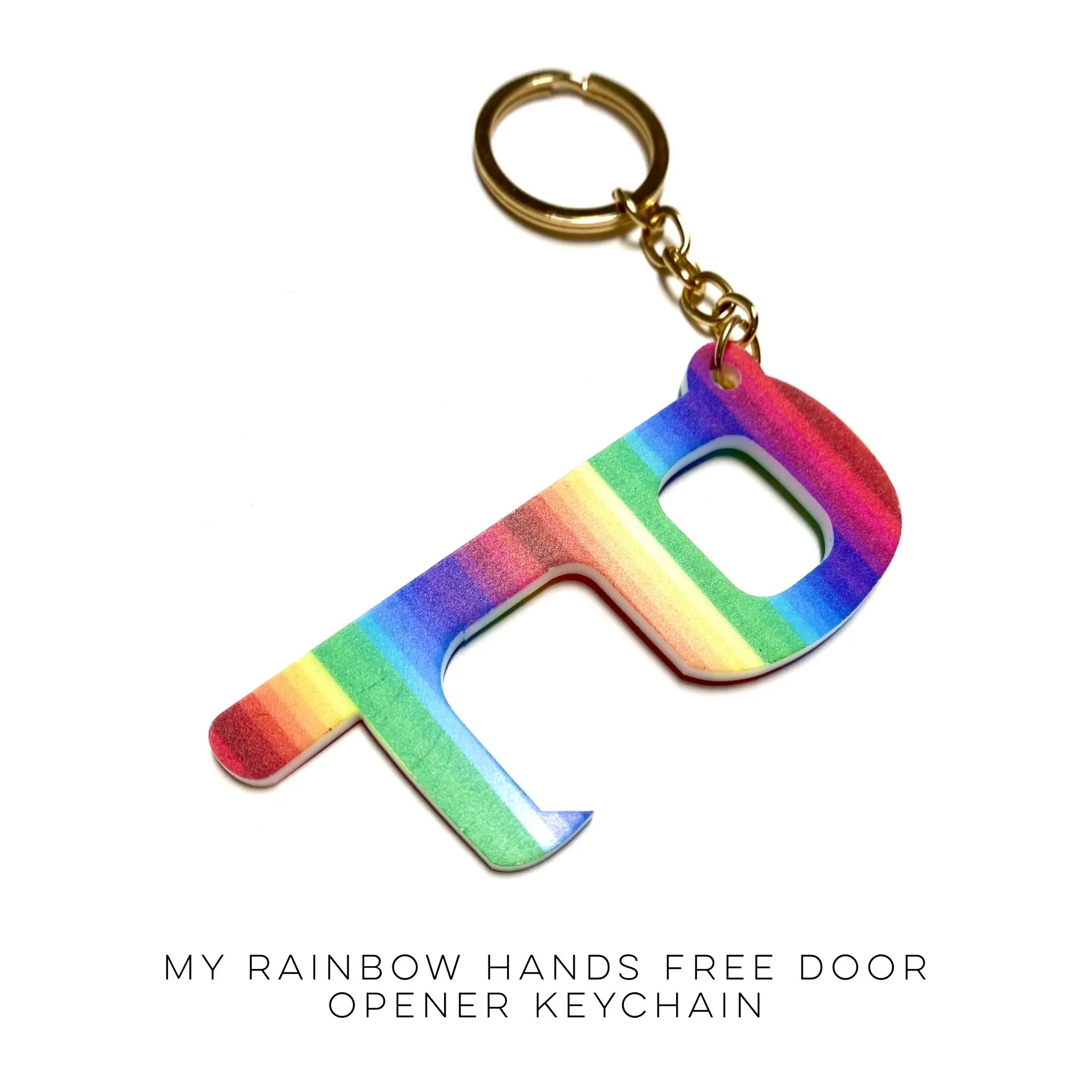My Rainbow Hands Free Door Opener Keychain Fashion Shop Boutique Gifts