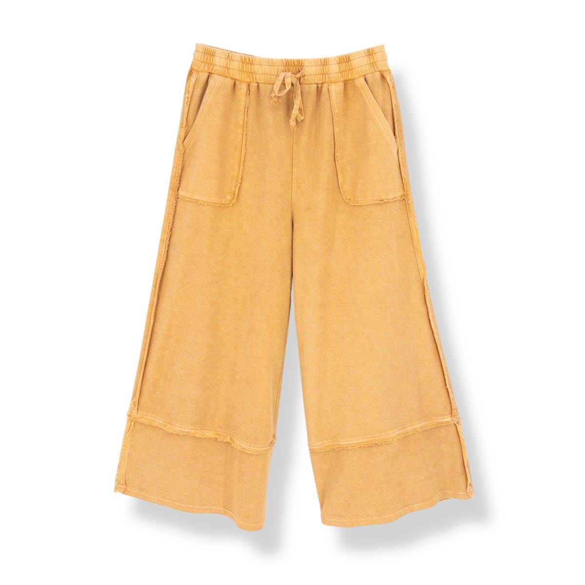 Mineral Washed Palazzo Pants Ash Black main image 1
