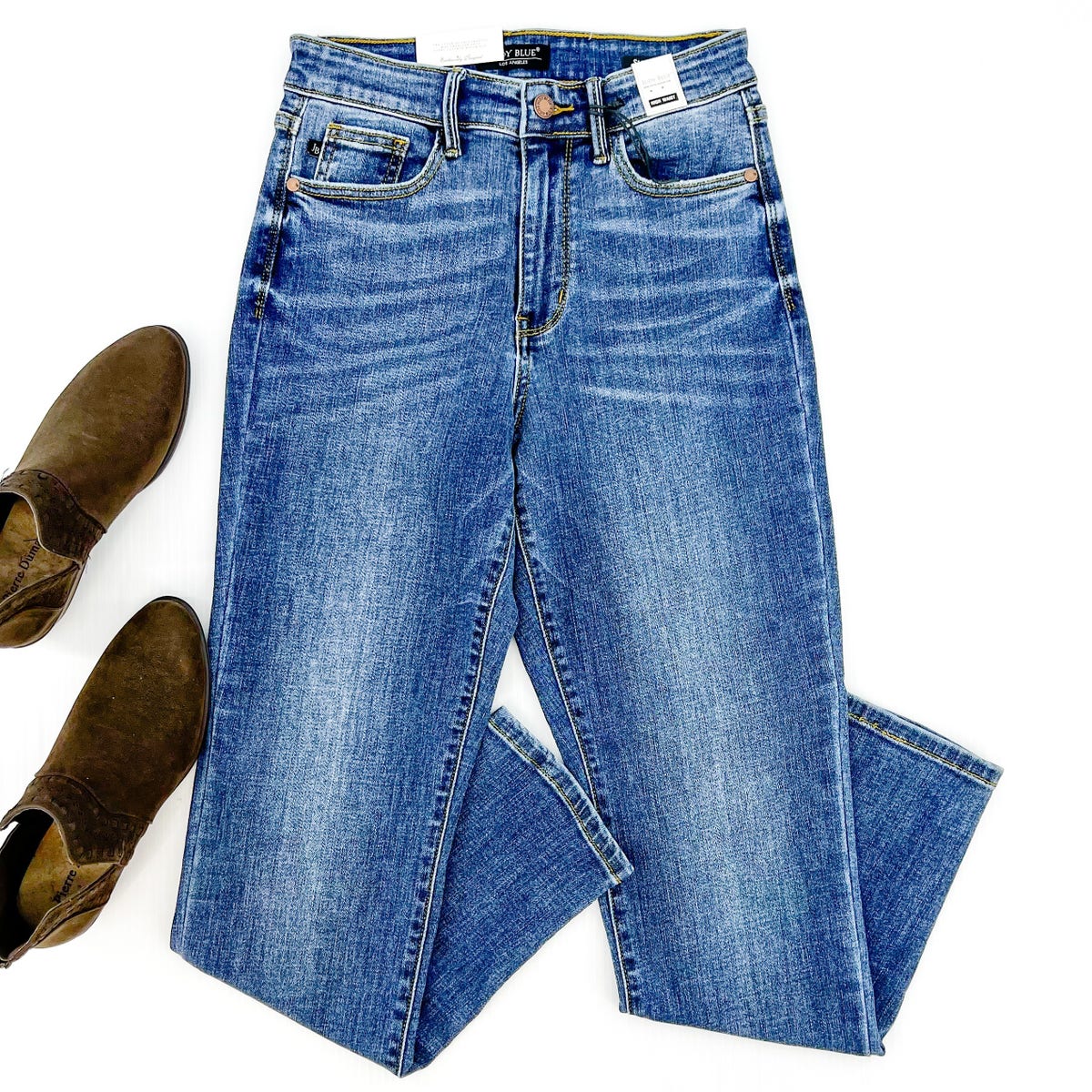 Judy Blue - Hi-Waist Back Cell Phone Pocket Jeans main image 1