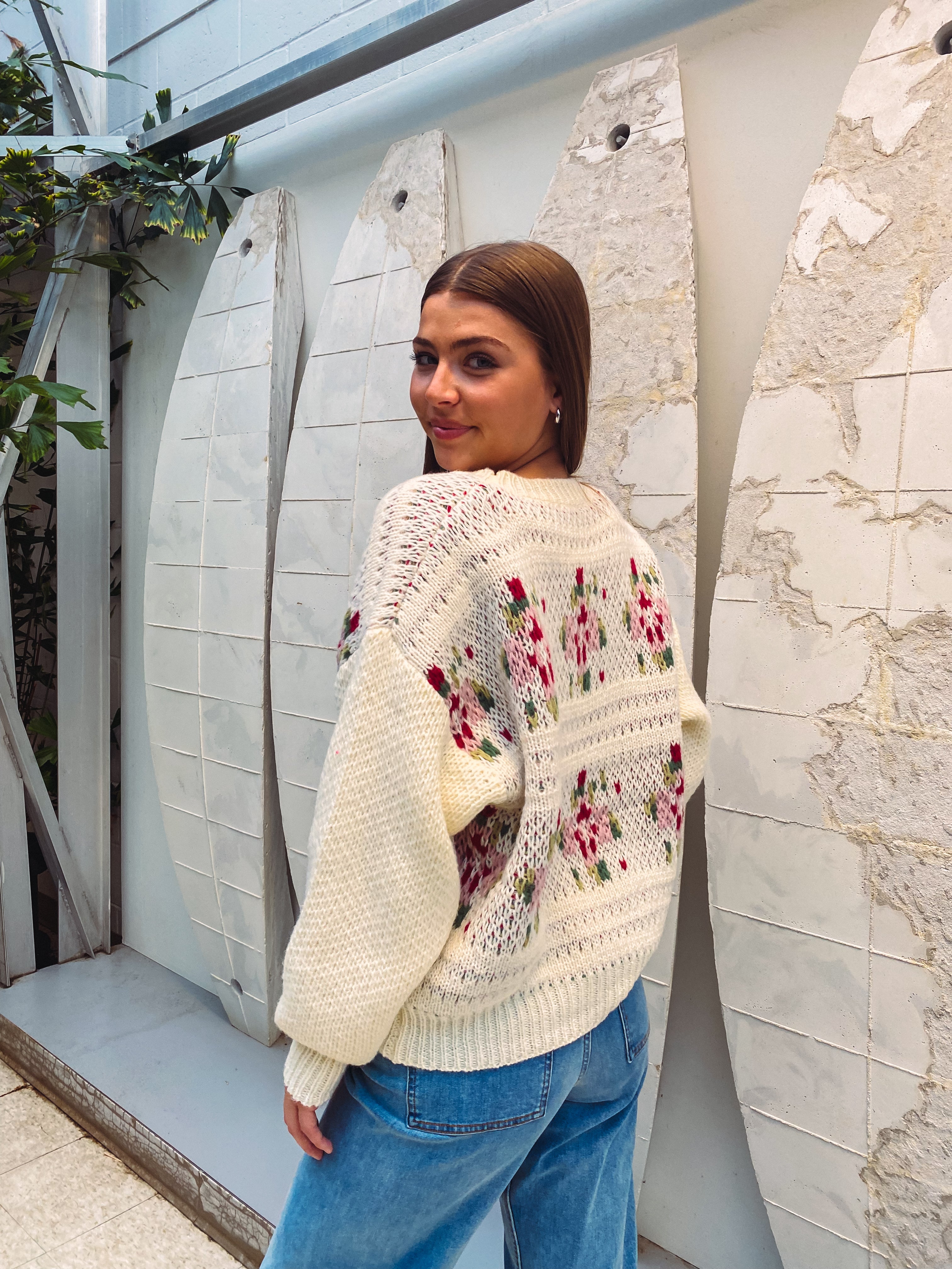 VINTAGE FLORAL SWEATER | Shop Fira Boutique | Effortless Affordable  Clothing For Women
