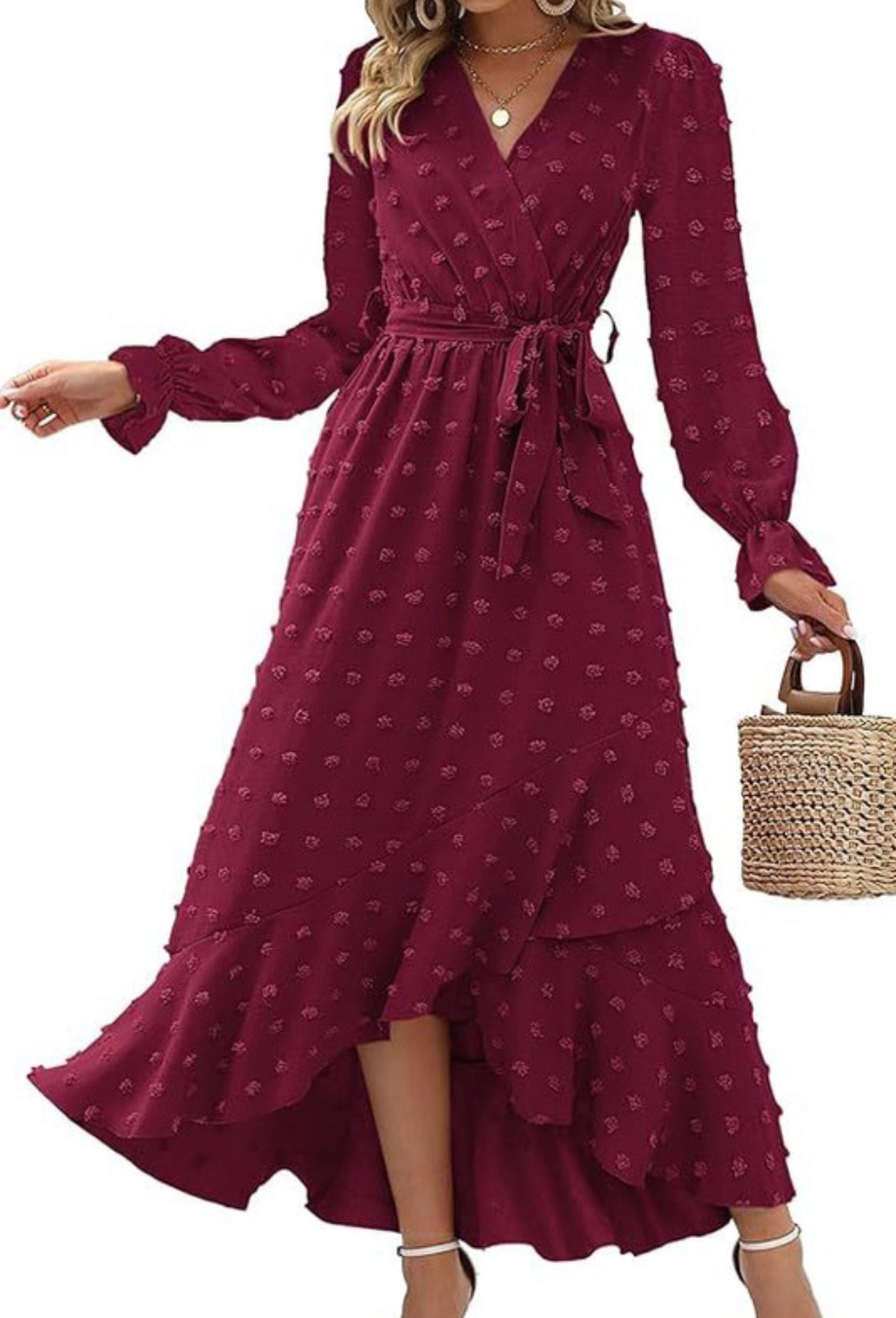 chinese dress ladies Satin Collar & Gold Buttons Lace Dress