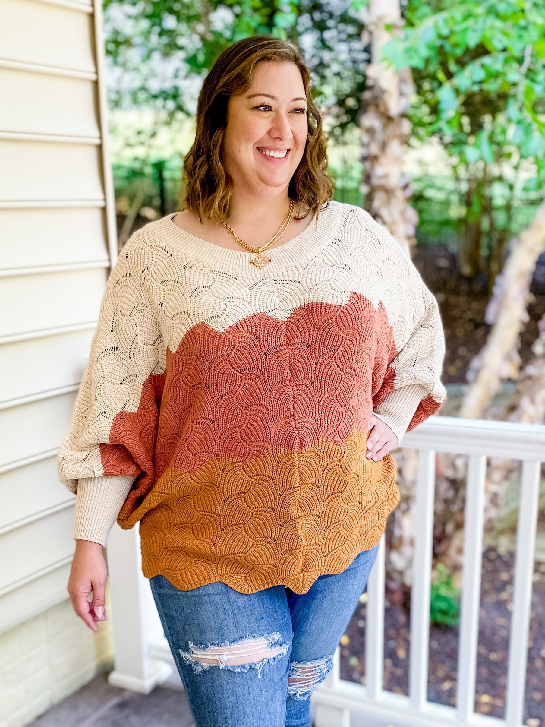 PLUS/REG Rust \u0026 Brick Color Block 